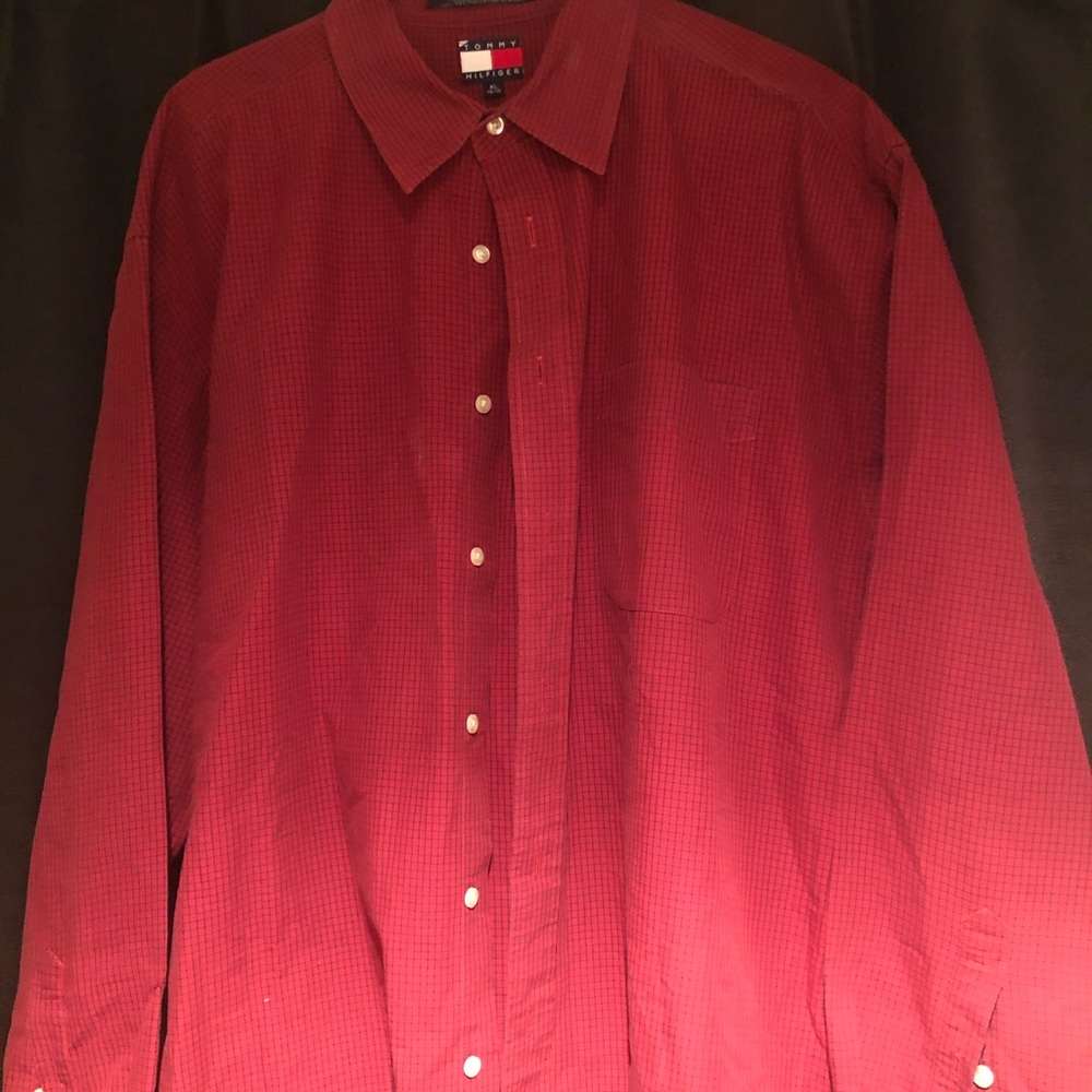 Tommy Hilfiger XL red dress shirt